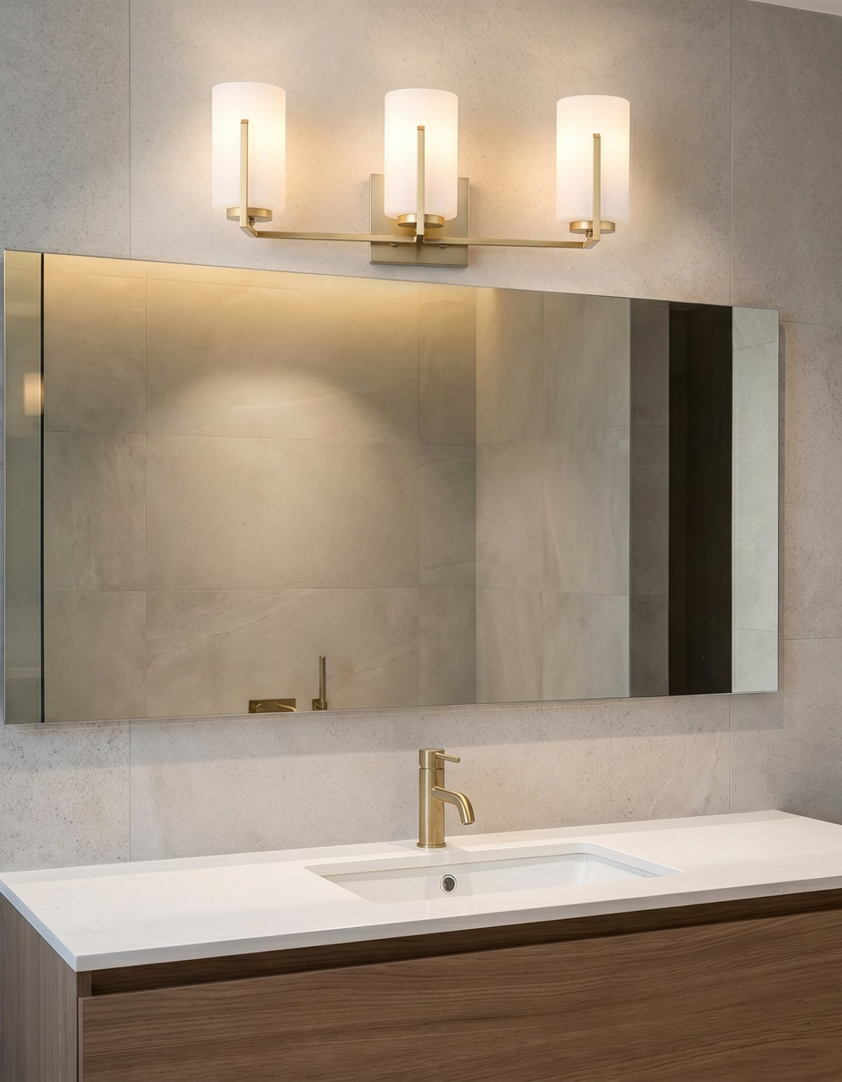 Bella 3-Light Vanity Light - Satin Gold#Finish_Satin Gold