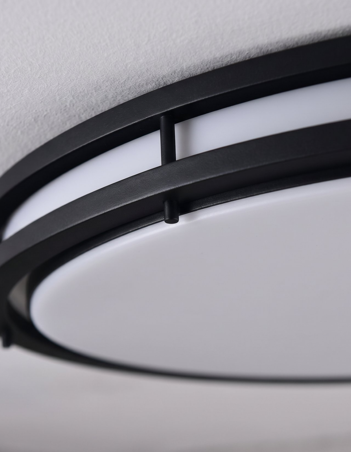 DAWN 32" double ring flush mount - Black#Finish_Black