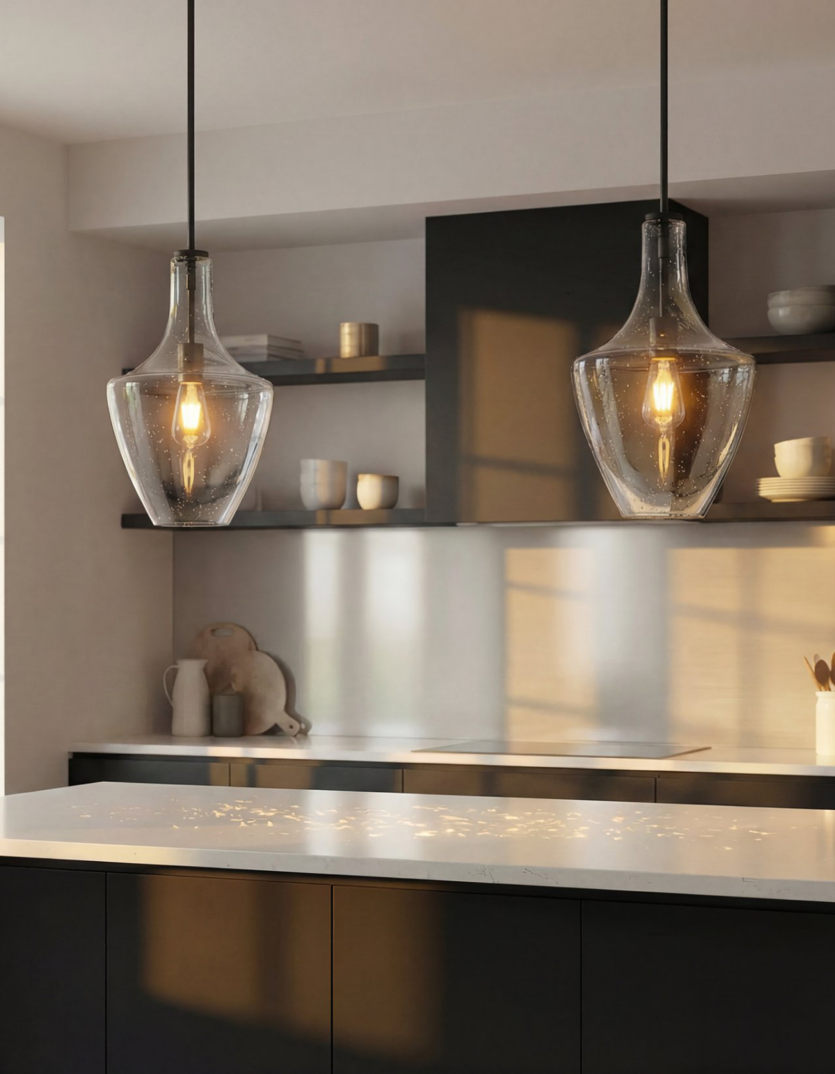 Capri Single Pendant - Black#Finish_Black