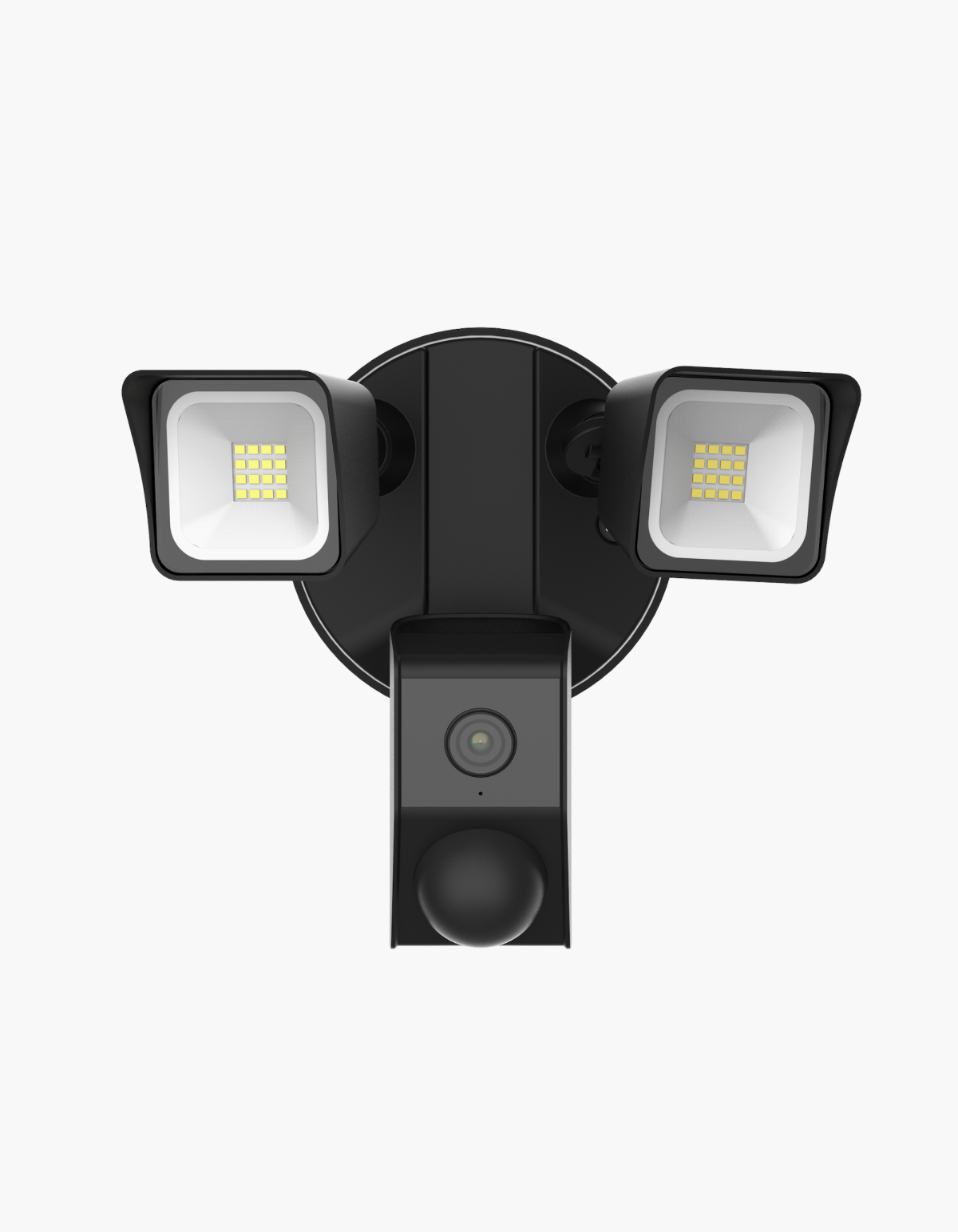 Fortis Slim 2-Head Security Light, Black - Black#Finish_Black