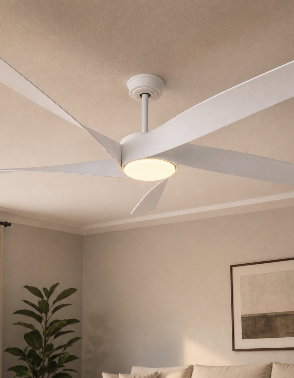 MIGHTY CONDOR 60" Mighty Condor Fan - Matte White With Matte White#Finish_Matte White With Matte White