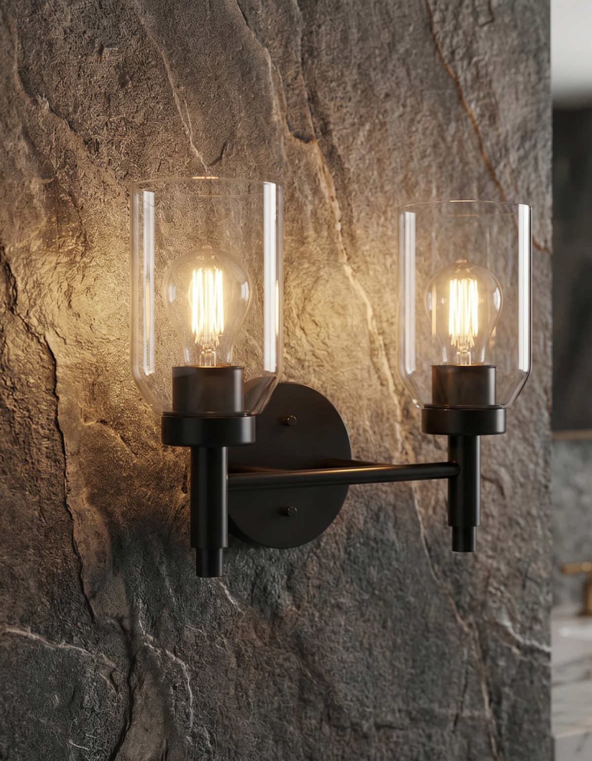 Kindle 2-Light Vanity Light - Black#Finish_Black
