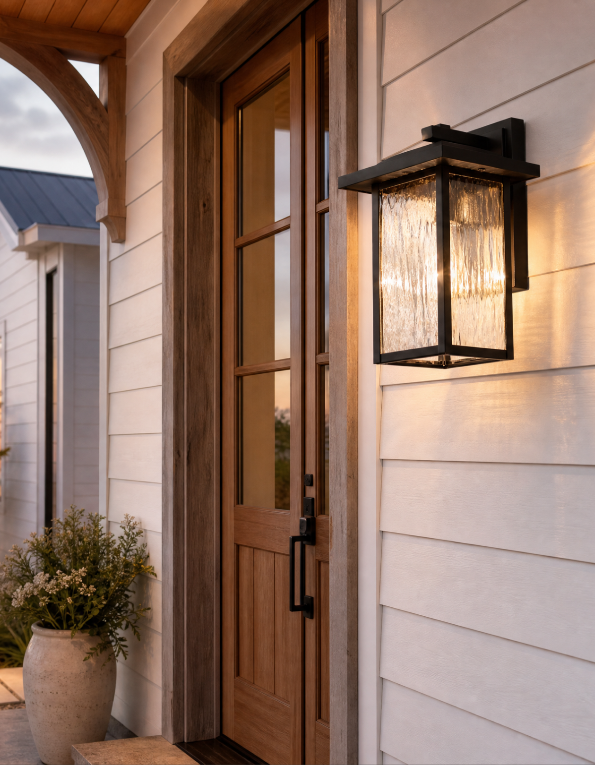 LUMOS 1-Light 13" Lantern - Black#Finish_Black