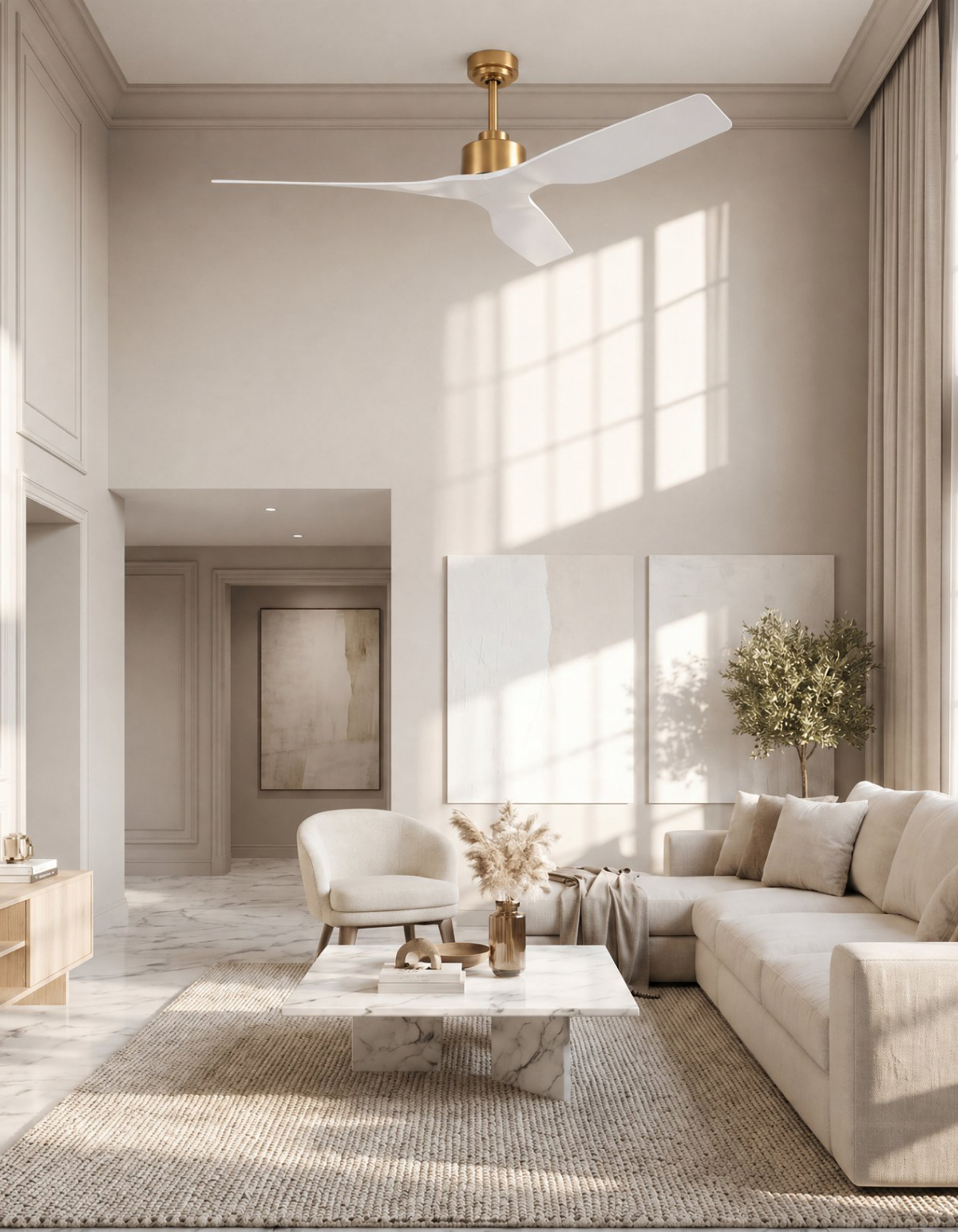Skylark 52-in. Ceiling Fan - Copper & White#Finish_Copper & White