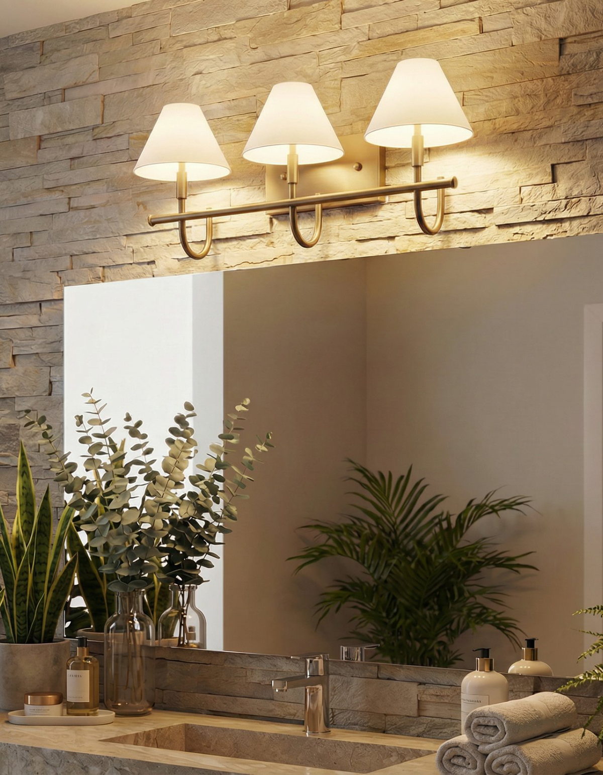 Parlor 3-Light Vanity Light - Satin Gold#Finish_Satin Gold
