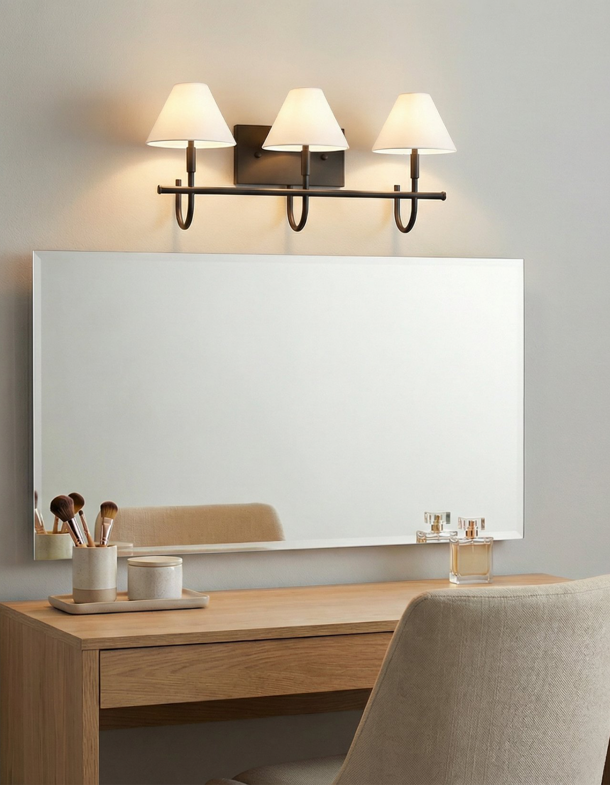 Parlor 3-Light Vanity Light - Black#Finish_Black