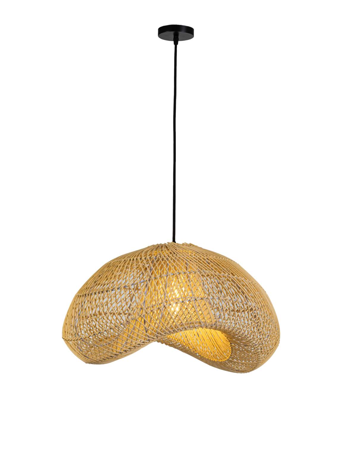 ISLA 1-Light 32" Pendant - Nature Rattan#Finish_Nature Rattan