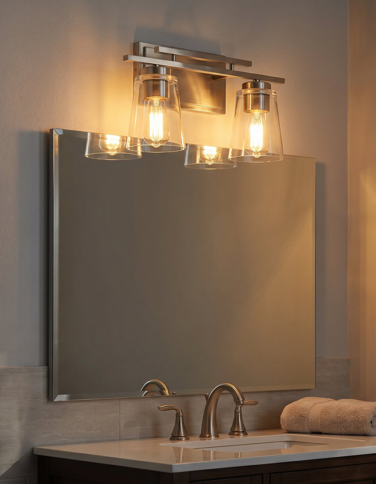 Haily 2-Light Vanity Light - Brushed Nickel#Finish_Brushed Nickel