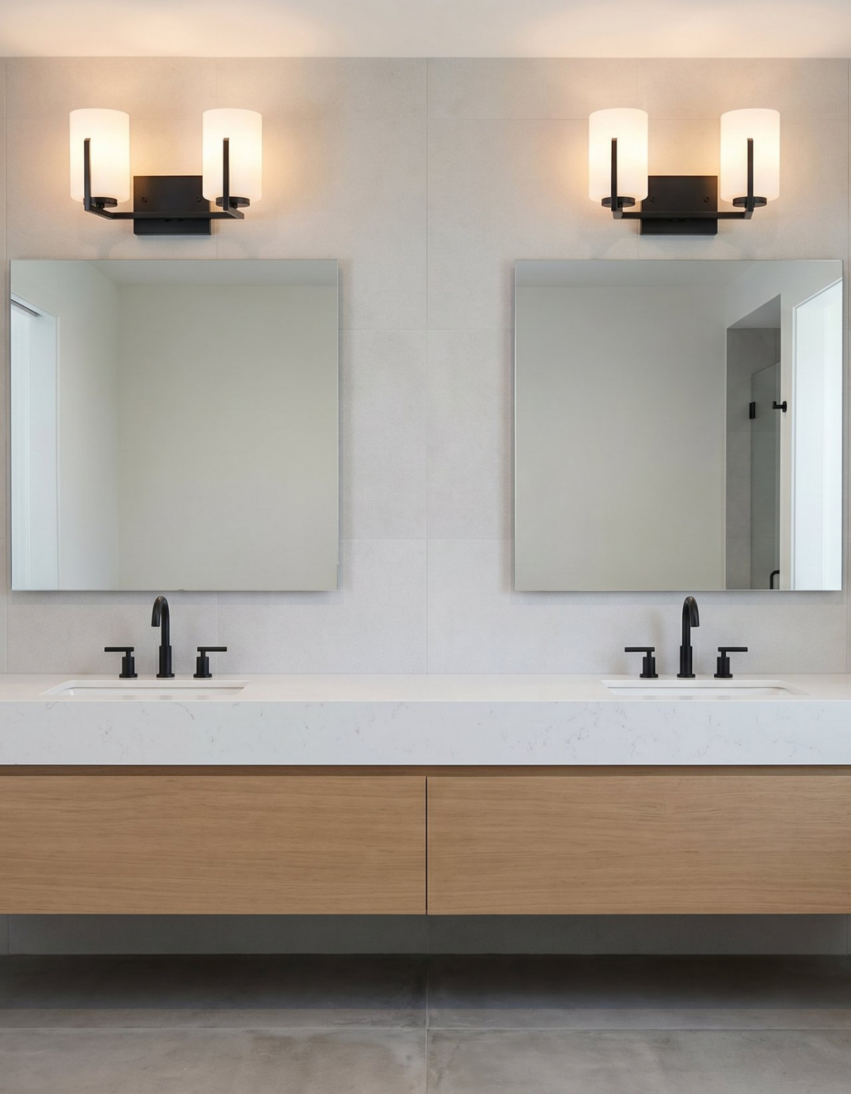Bella 2-Light Vanity Light - Black#Finish_Black