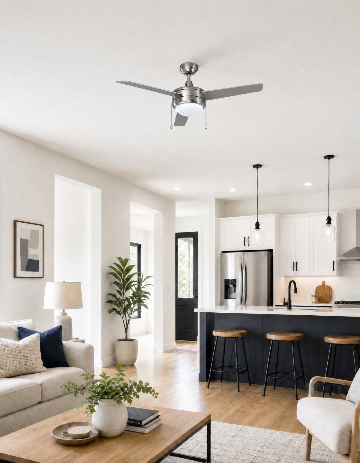 COBIA 52" 3-Blade Cobia Ceiling Fan - Brushed Nickel#Finish_Brushed Nickel
