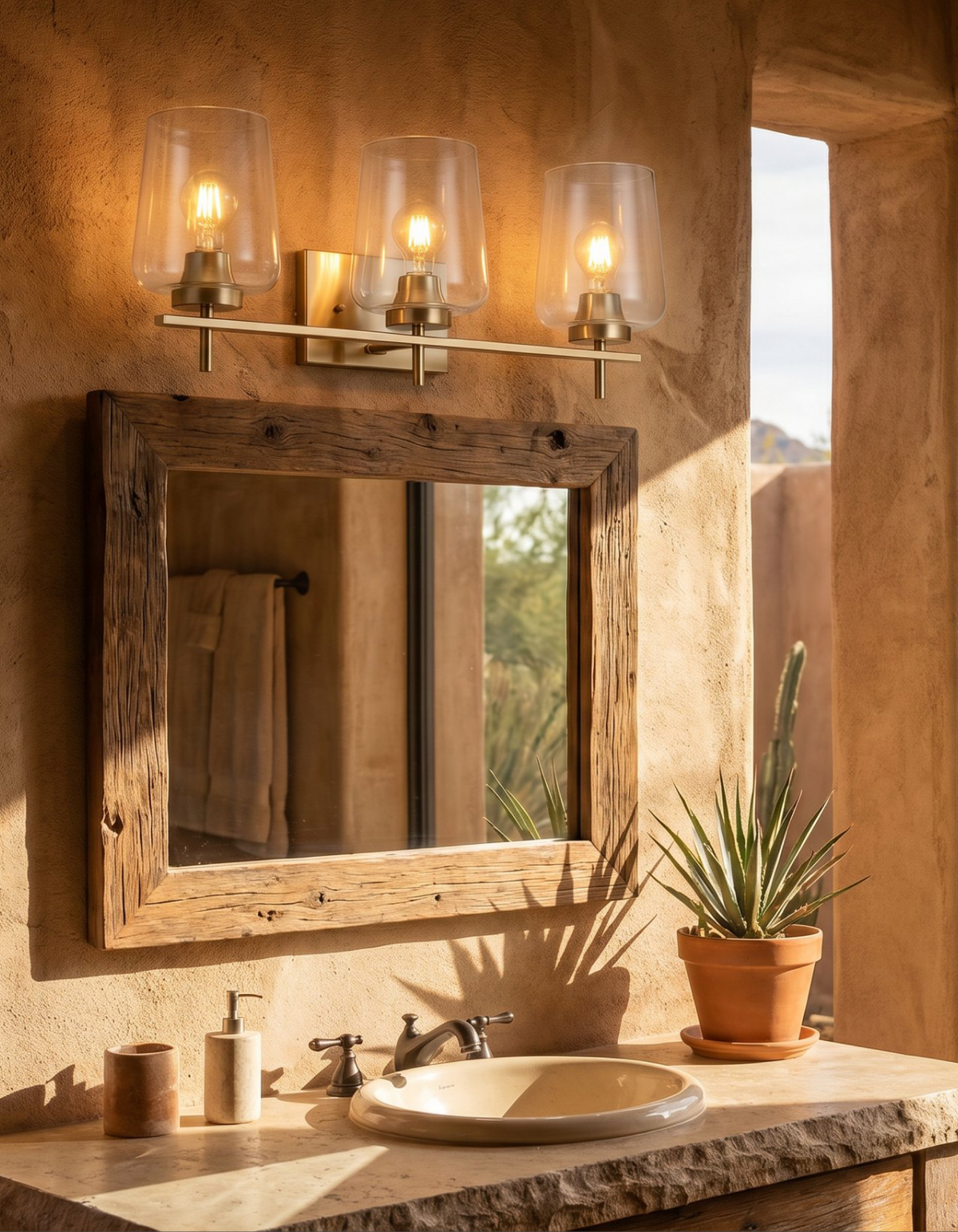 GILA 3-Light Vanity - Satin Gold#Finish_Satin Gold