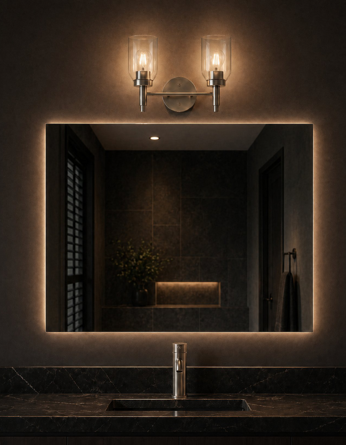 Kindle 2-Light Vanity Light - Brushed Nickel#Finish_Brushed Nickel