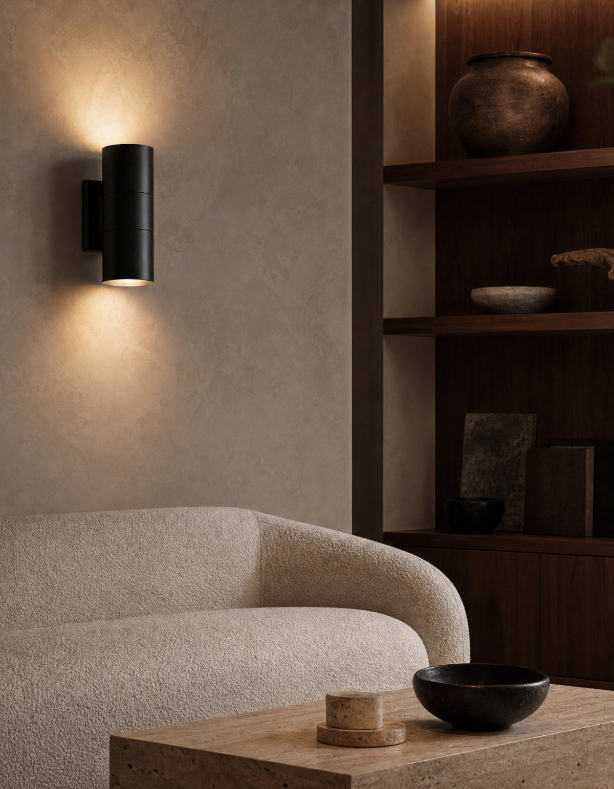 PIONEER 2-Light Outdoor Up/Down Wall Sconce - Black#Finish_Black