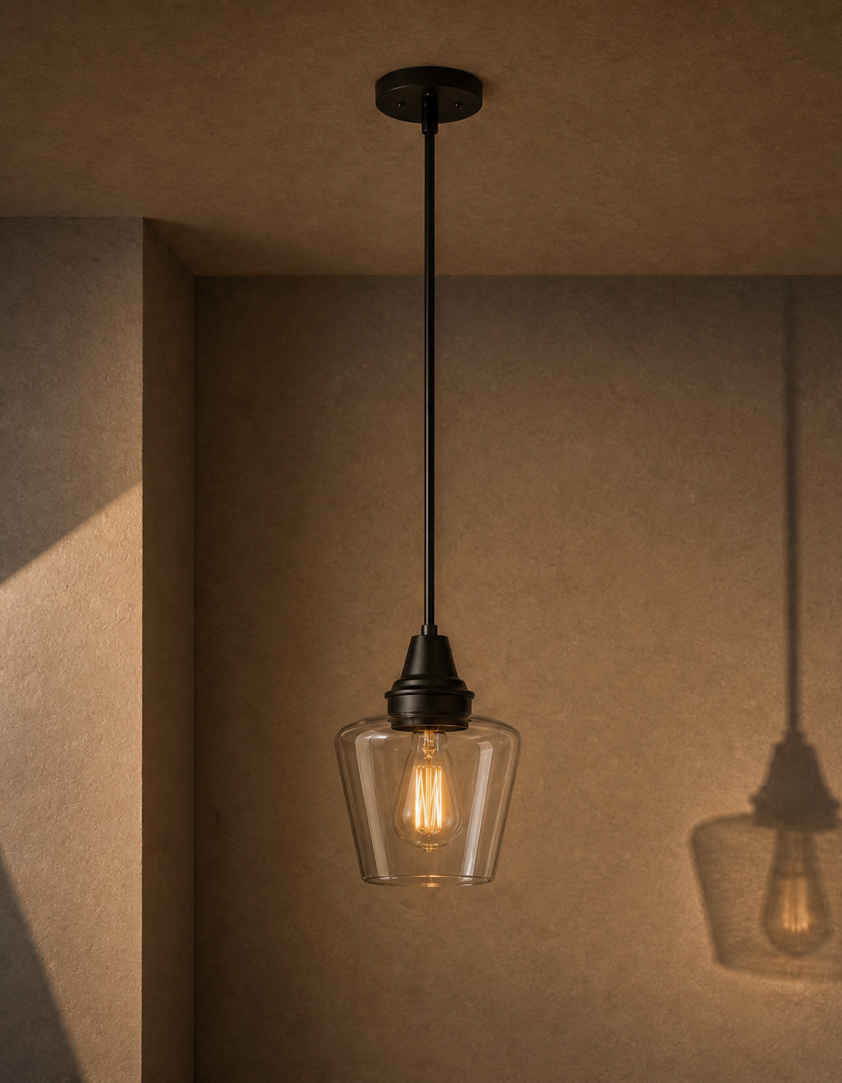 GILA 1-Light Pendant - Black#Finish_Black