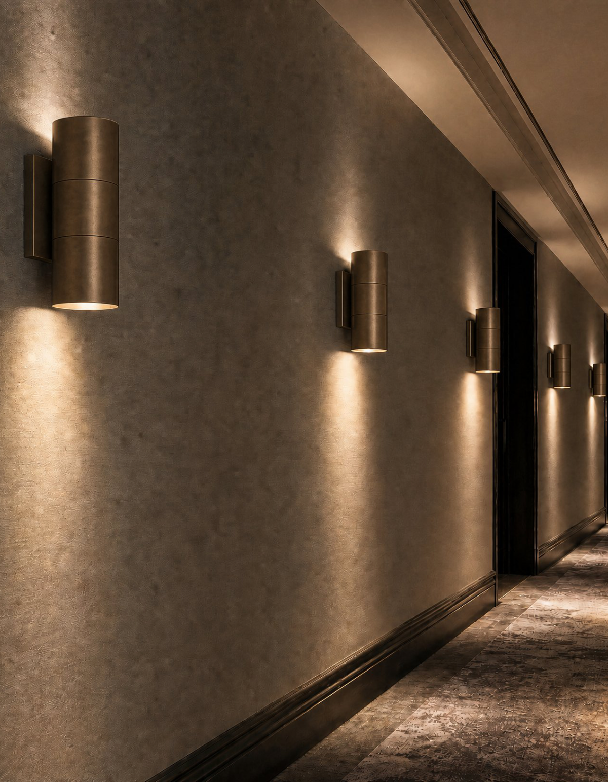 PIONEER 2-Light Outdoor Up/Down Wall Sconce - Bronze#Finish_Bronze
