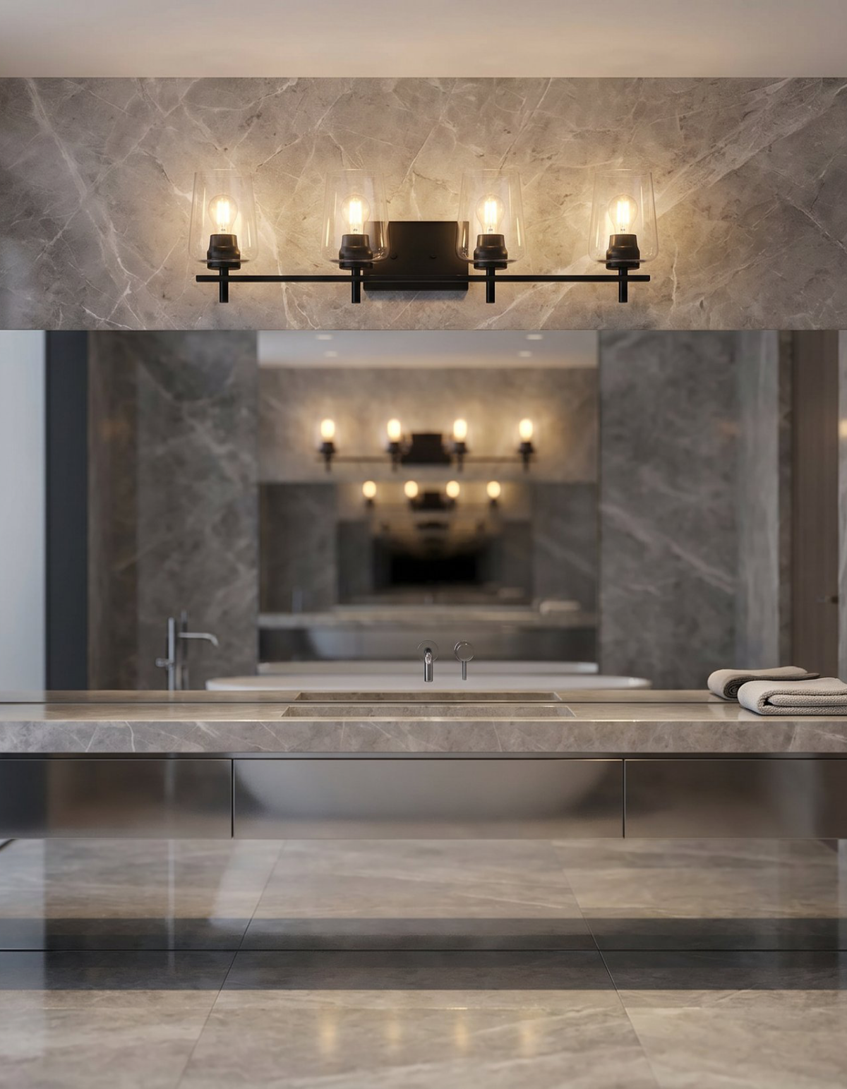 GILA 4-Light Vanity - Black#Finish_Black