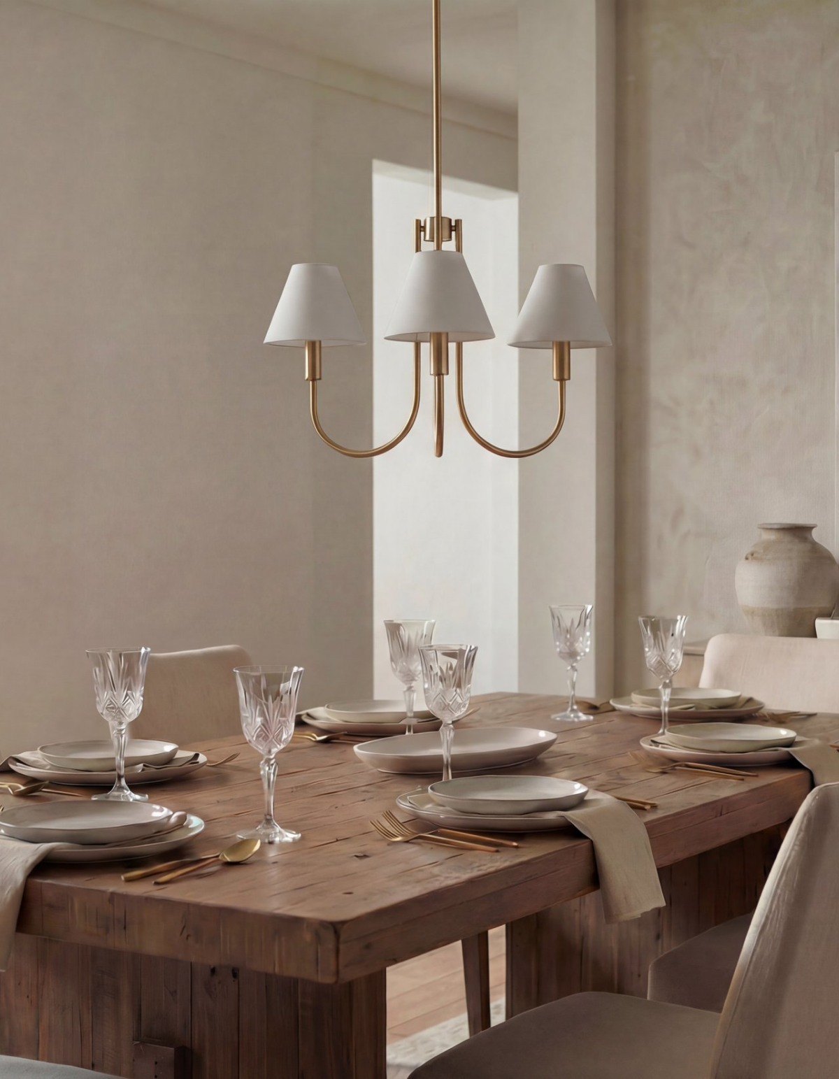 Parlor 3-Light Chandelier - Satin Gold#Finish_Satin Gold